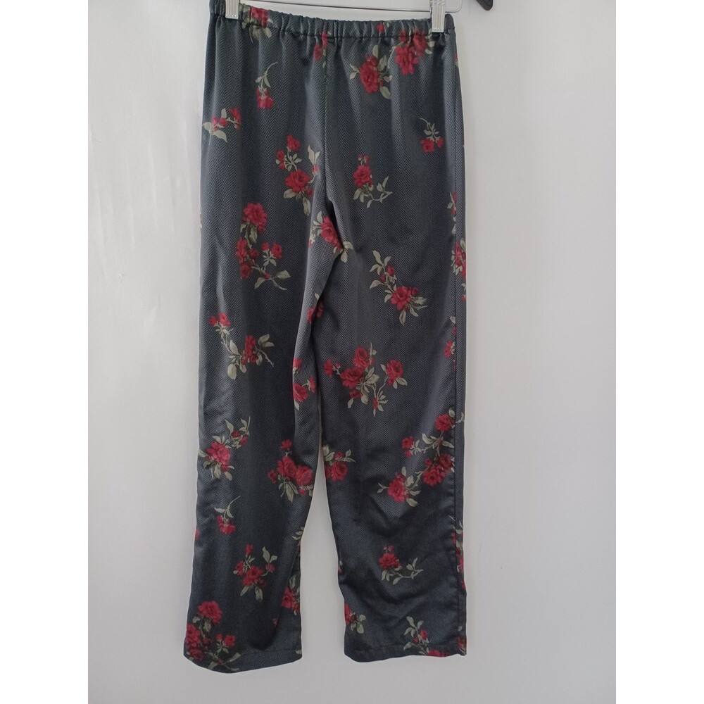 Lauren Ralph Lauren‎ Womens PJ Set Floral Size XS Whimsigoth Dark Vamp Romantic - Picture 9 of 10